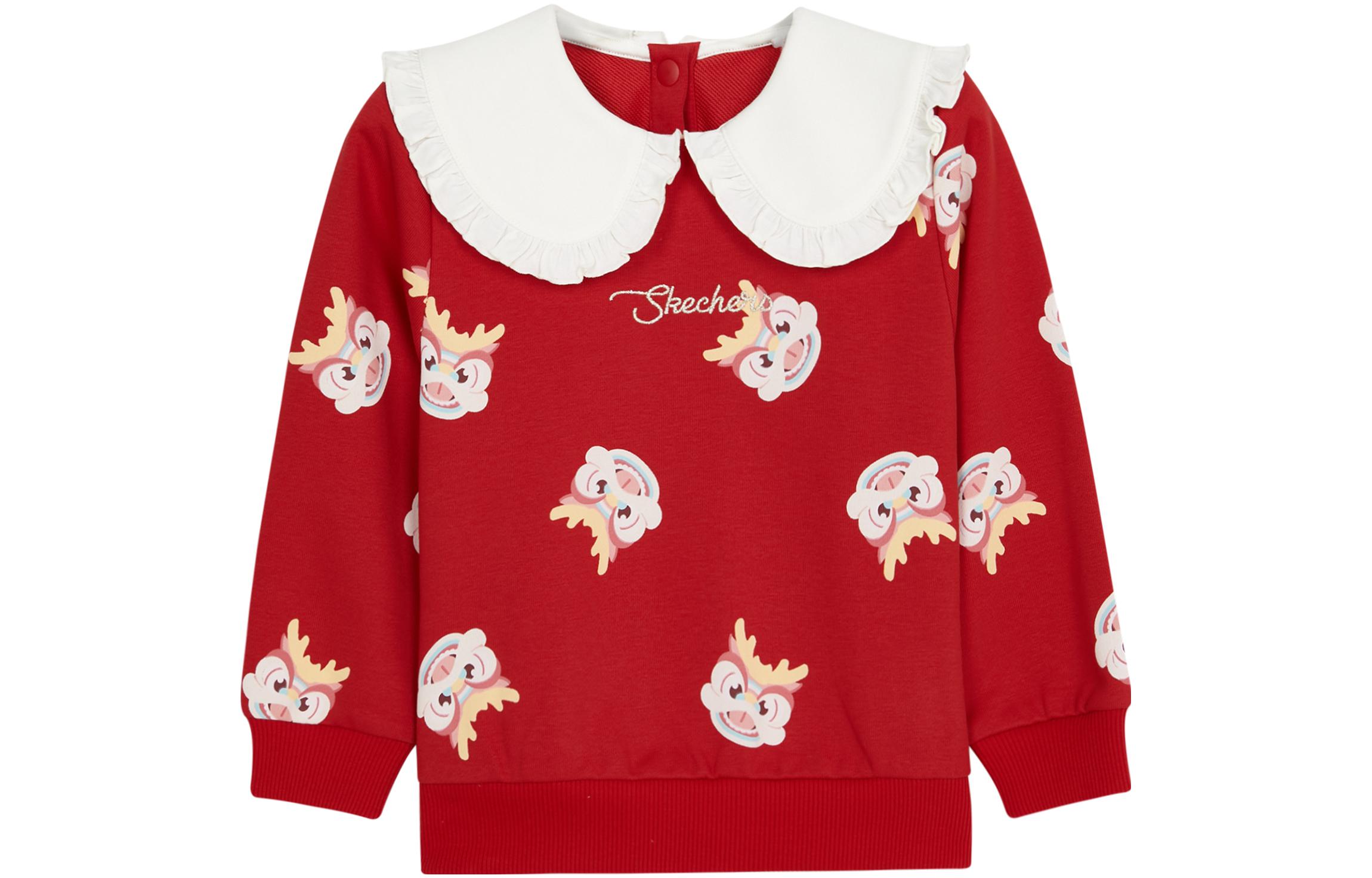 Детская толстовка Skechers, красная основа с полной печатью мультяшной головы дракона/03L3
Детская толстовка Skechers, красная основа с полной печатью мультяшной головы дракона/03L3