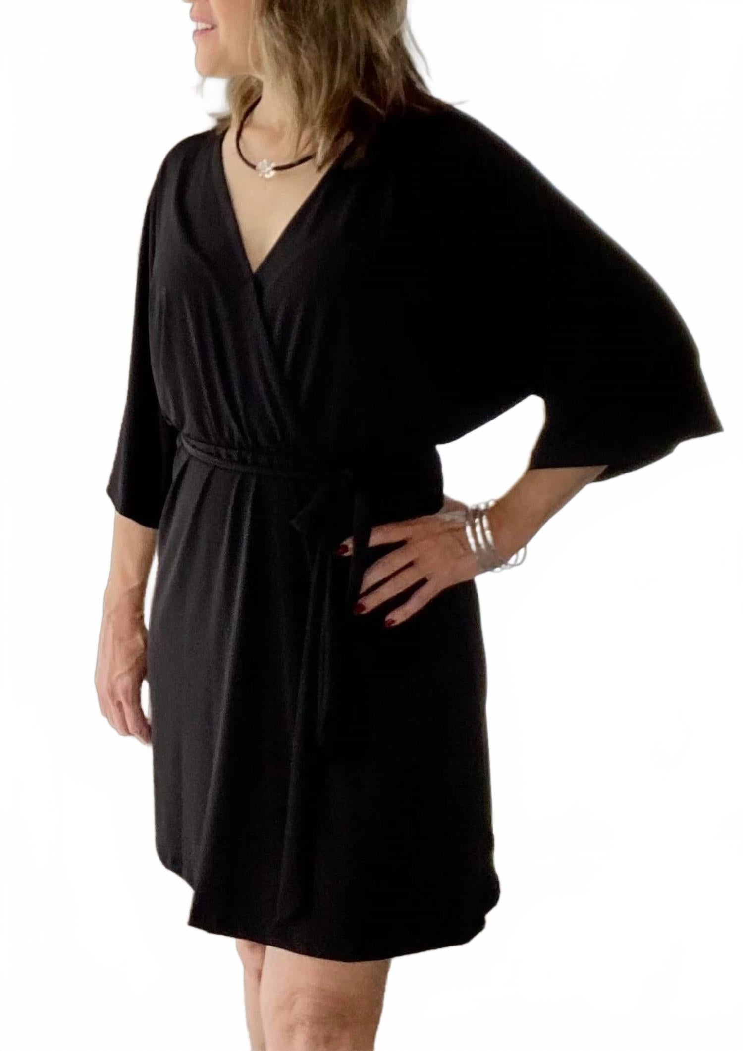 Kimono Style Dress With Belt In Black Ariella
Kimono Style Dress With Belt In Black Ariella