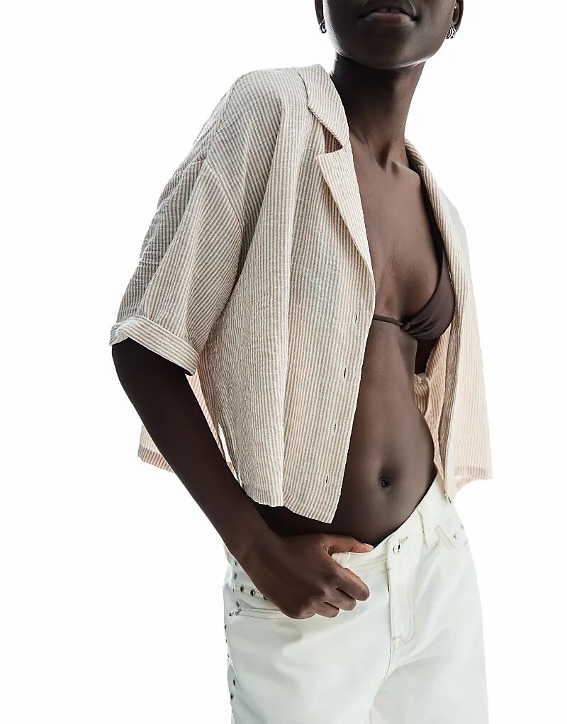 Рубашка Bershka в деревенском стиле с короткими рукавами цвета верблюжьей шерсти
Рубашка Bershka в деревенском стиле с короткими рукавами цвета верблюжьей шерсти