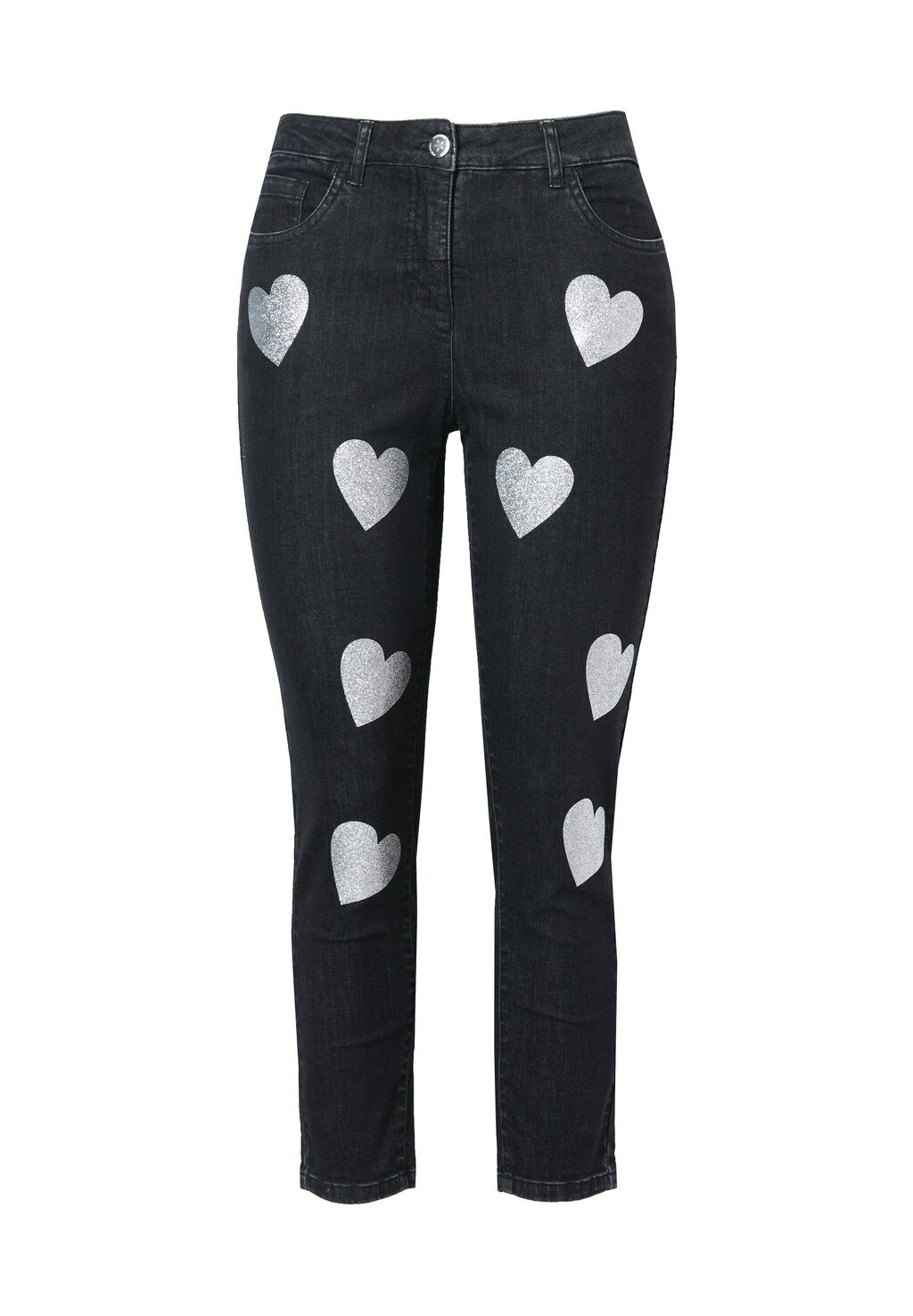 Джинсы облегающие CUT GLITTER HEARTS 5 POCKETS Angel of Style, черный
Джинсы облегающие CUT GLITTER HEARTS 5 POCKETS Angel of Style, черный