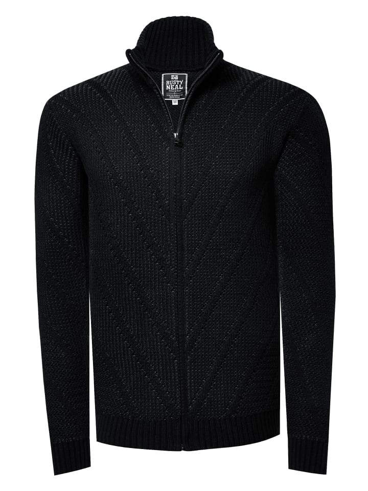 Rusty Neal Вязаная куртка крупной вязки на молнии с воротником-стойкой, черного цвета
Rusty Neal Вязаная куртка крупной вязки на молнии с воротником-стойкой, черного цвета