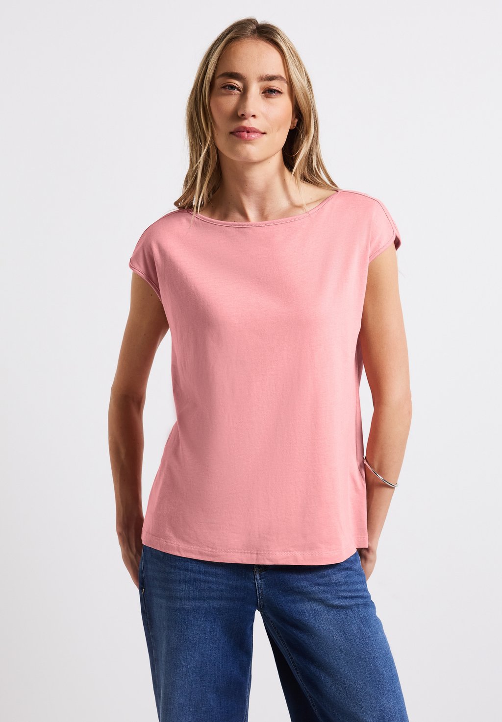 Базовая футболка MIT U-BOOT-AUSSCHNITT Street One, цвет Rosa 
Базовая футболка MIT U-BOOT-AUSSCHNITT Street One, цвет Rosa