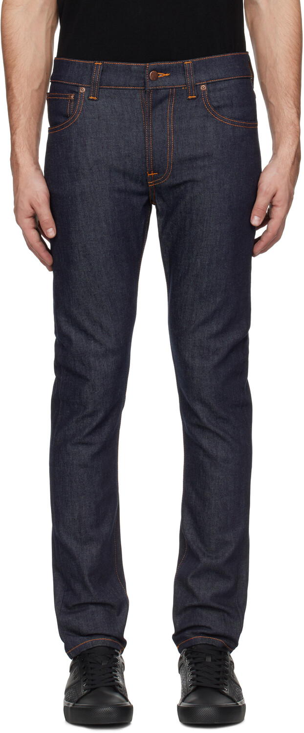 Синие узкие джинсы Dean Nudie Jeans, Dry 16 dips 
Синие узкие джинсы Dean Nudie Jeans, Dry 16 dips