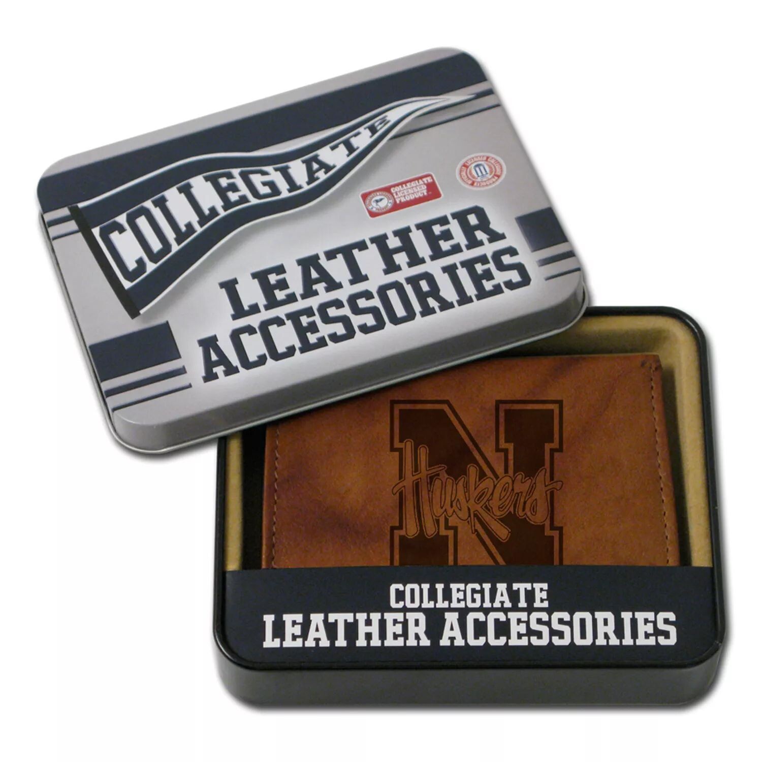 Двойной кожаный кошелек Nebraska Cornhuskers с тиснением
Двойной кожаный кошелек Nebraska Cornhuskers с тиснением