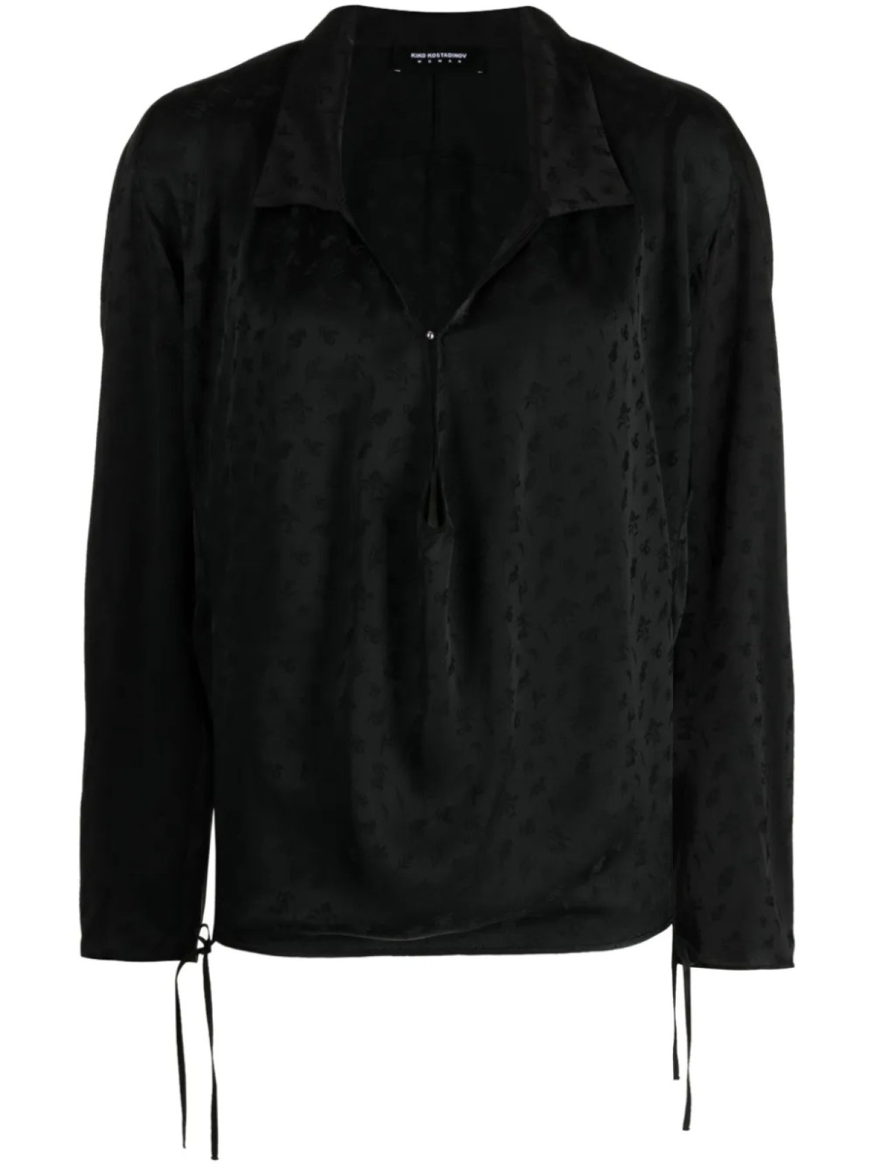 Kiko Kostadinov блузка с V-образным вырезом и цветочным принтом, черный
Kiko Kostadinov блузка с V-образным вырезом и цветочным принтом, черный