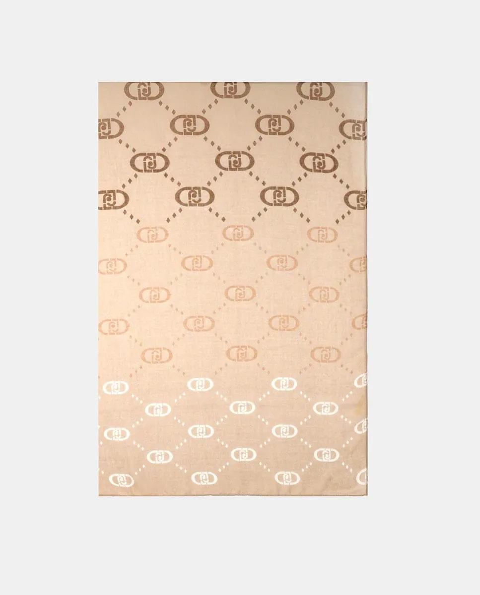 Стильный шарф с логотипом и градиентом Liujo, песочный
Стильный шарф с логотипом и градиентом Liujo, песочный