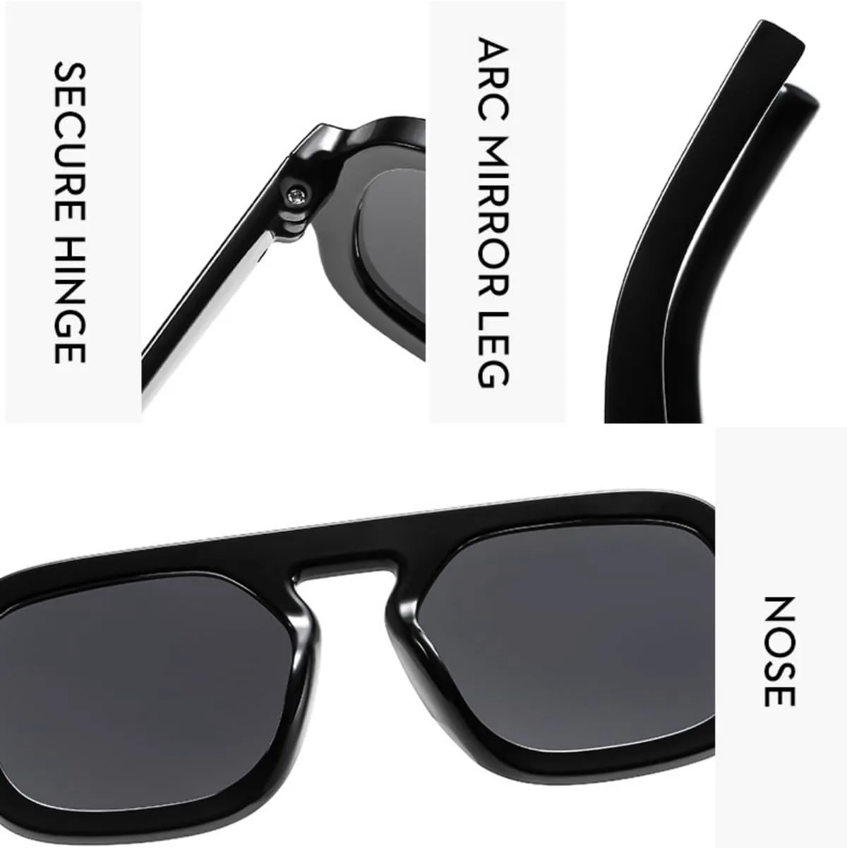 4 пары модных квадратных солнцезащитных очков-авиаторов для женщин и мужчин, с плоской оправой, в стиле ретро 70-х, винтажные солнцезащитные очки ISIUINN, Black
4 пары модных квадратных солнцезащитных очков-авиаторов для женщин и мужчин, с плоской оправой, в стиле ретро 70-х, винтажные солнцезащитные очки ISIUINN, Black