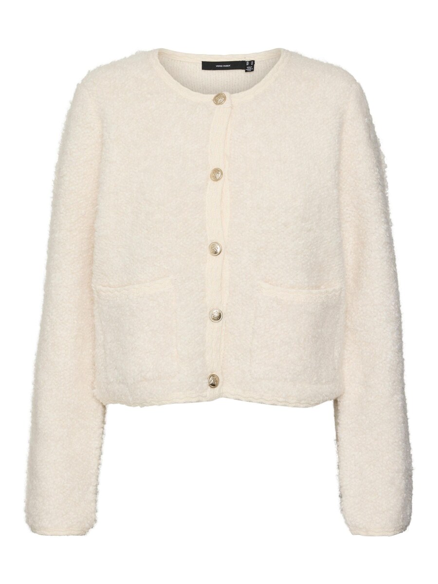 Вязаный кардиган VERO MODA MEZA, экрю 
Вязаный кардиган VERO MODA MEZA, экрю