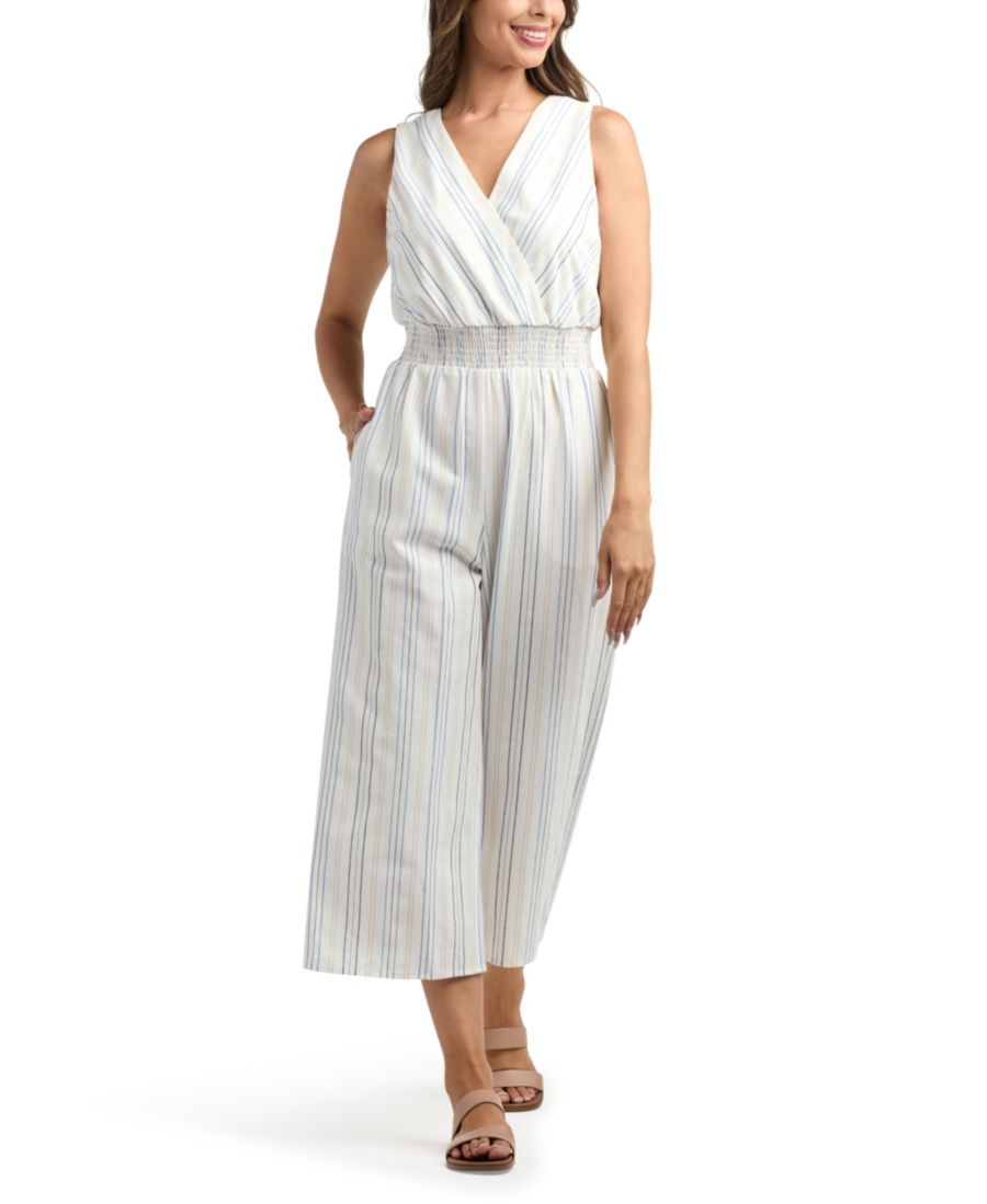 Женский комбинезон в полоску с присборенной талией для курортного сезона BCX, White
Женский комбинезон в полоску с присборенной талией для курортного сезона BCX, White