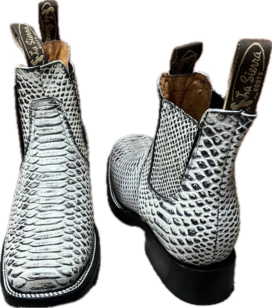 Мужские ковбойские ботинки с квадратным носком и низким голенищем Dona Michi из питоновой кожи, Natural
Мужские ковбойские ботинки с квадратным носком и низким голенищем Dona Michi из питоновой кожи, Natural