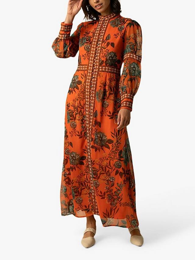 Макси-платье с цветочным рисунком в виде епископа из осины Raishma, оранжевый
Макси-платье с цветочным рисунком в виде епископа из осины Raishma, оранжевый