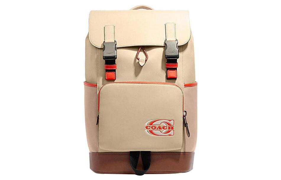 COACH Кожаный рюкзак с тканевой спинкой для мужчин бежево-коричневый
COACH Кожаный рюкзак с тканевой спинкой для мужчин бежево-коричневый