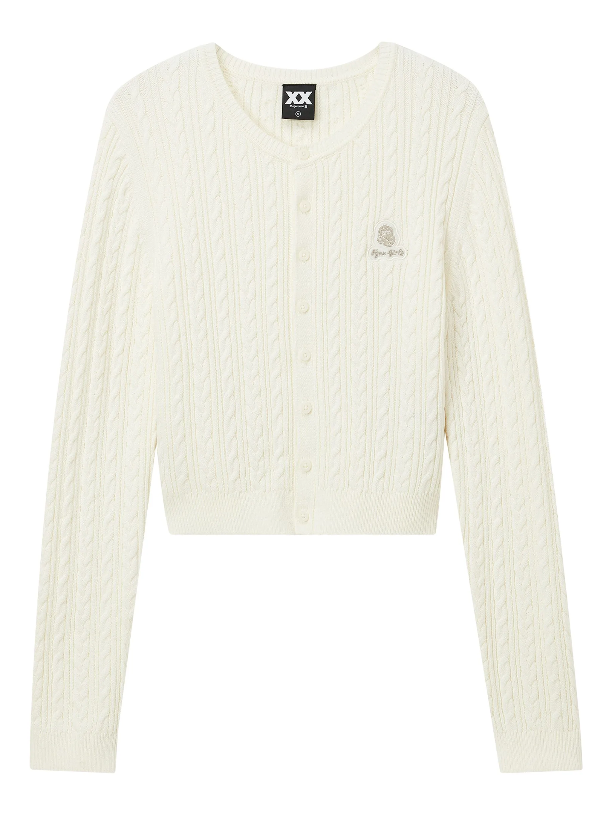 Кардиган фактурной вязки Fingercroxx, нейтральный
Кардиган фактурной вязки Fingercroxx, нейтральный