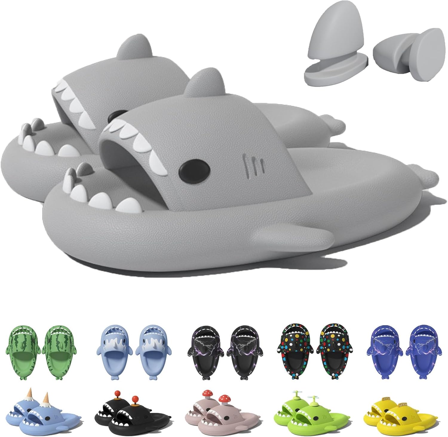 Шлепанцы в форме акулы в рожке мороженого Jfxgjuv, серый
Шлепанцы в форме акулы в рожке мороженого Jfxgjuv, серый