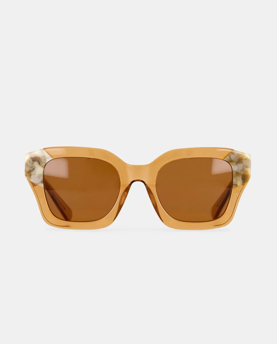 Квадратные очки из ацетата со вставками-ракушками Latouche, бежевый
Квадратные очки из ацетата со вставками-ракушками Latouche, бежевый