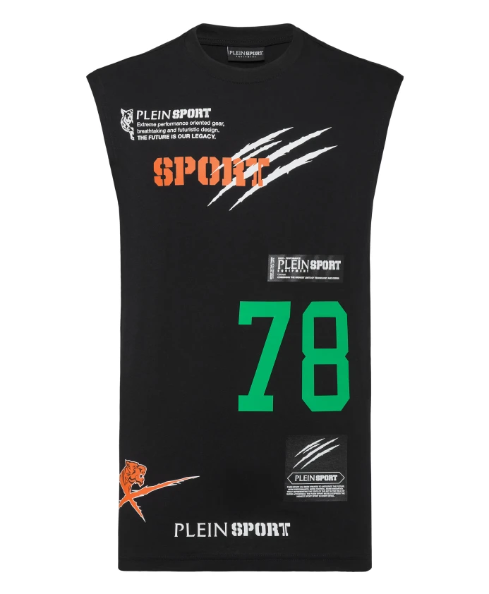 Майка с несколькими логотипами Plein Sport, черный
Майка с несколькими логотипами Plein Sport, черный