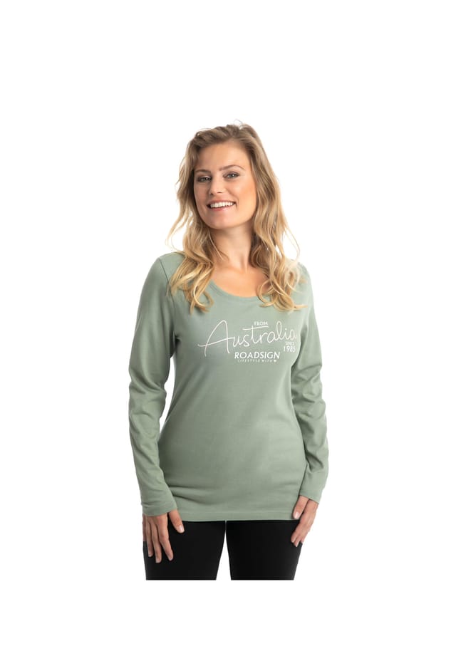 Рубашка с длинными рукавами и принтом Australia с круглым вырезом изготовлена из 100% хлопка. Roadsign Australia, зеленый
Рубашка с длинными рукавами и принтом Australia с круглым вырезом изготовлена из 100% хлопка. Roadsign Australia, зеленый