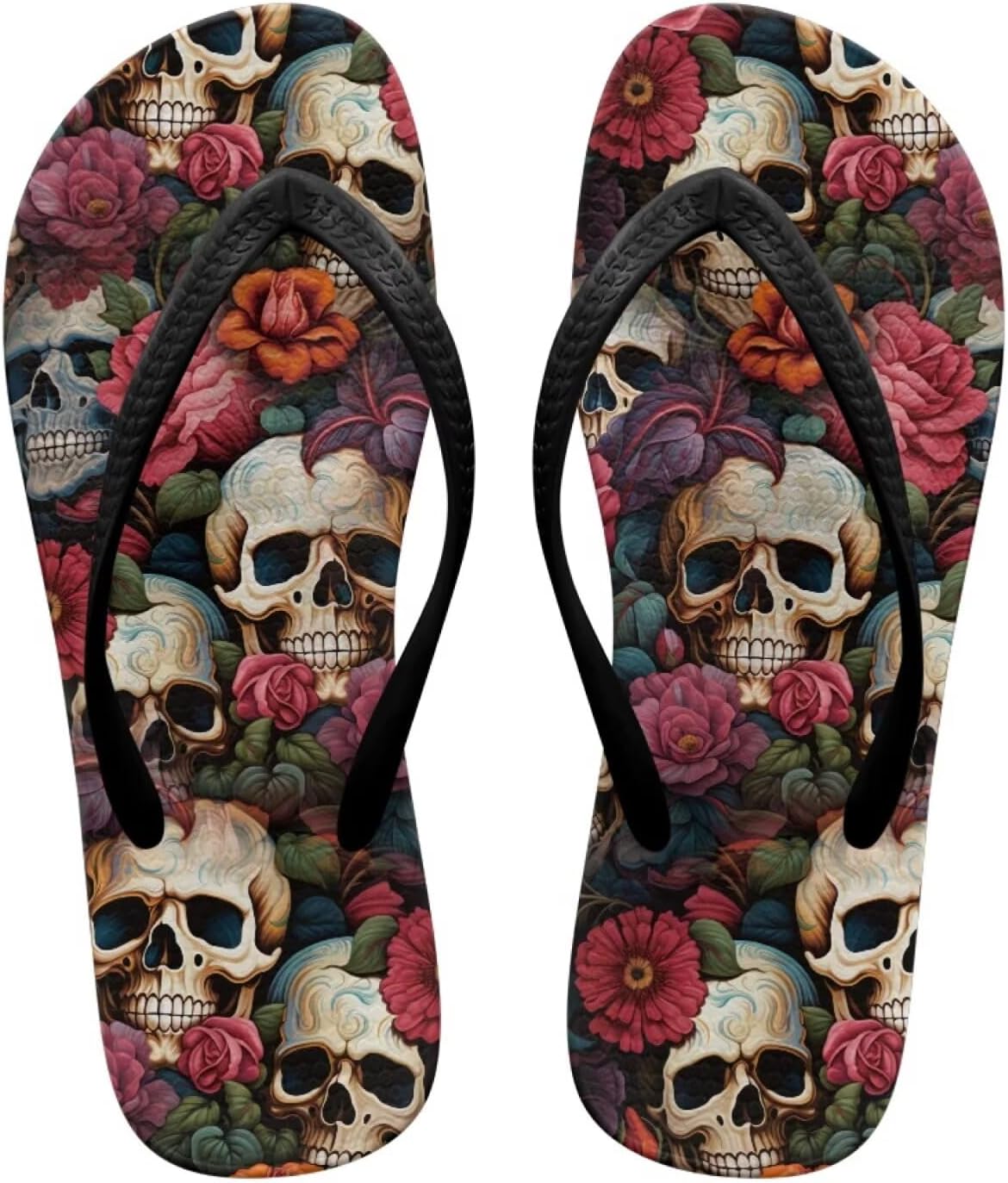 Вьетнамки с черепом для женщин и мужчин, летние пляжные повседневные сандалии, удобные шлепанцы для душа Pointodoor, Skull Flower Pattern
Вьетнамки с черепом для женщин и мужчин, летние пляжные повседневные сандалии, удобные шлепанцы для душа Pointodoor, Skull Flower Pattern