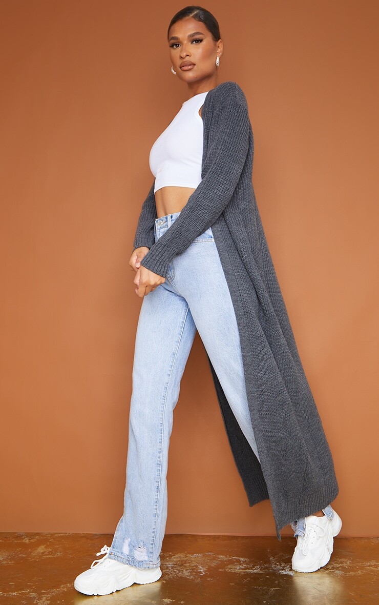 PrettyLittleThing Темно-серый длинный кардиган
PrettyLittleThing Темно-серый длинный кардиган