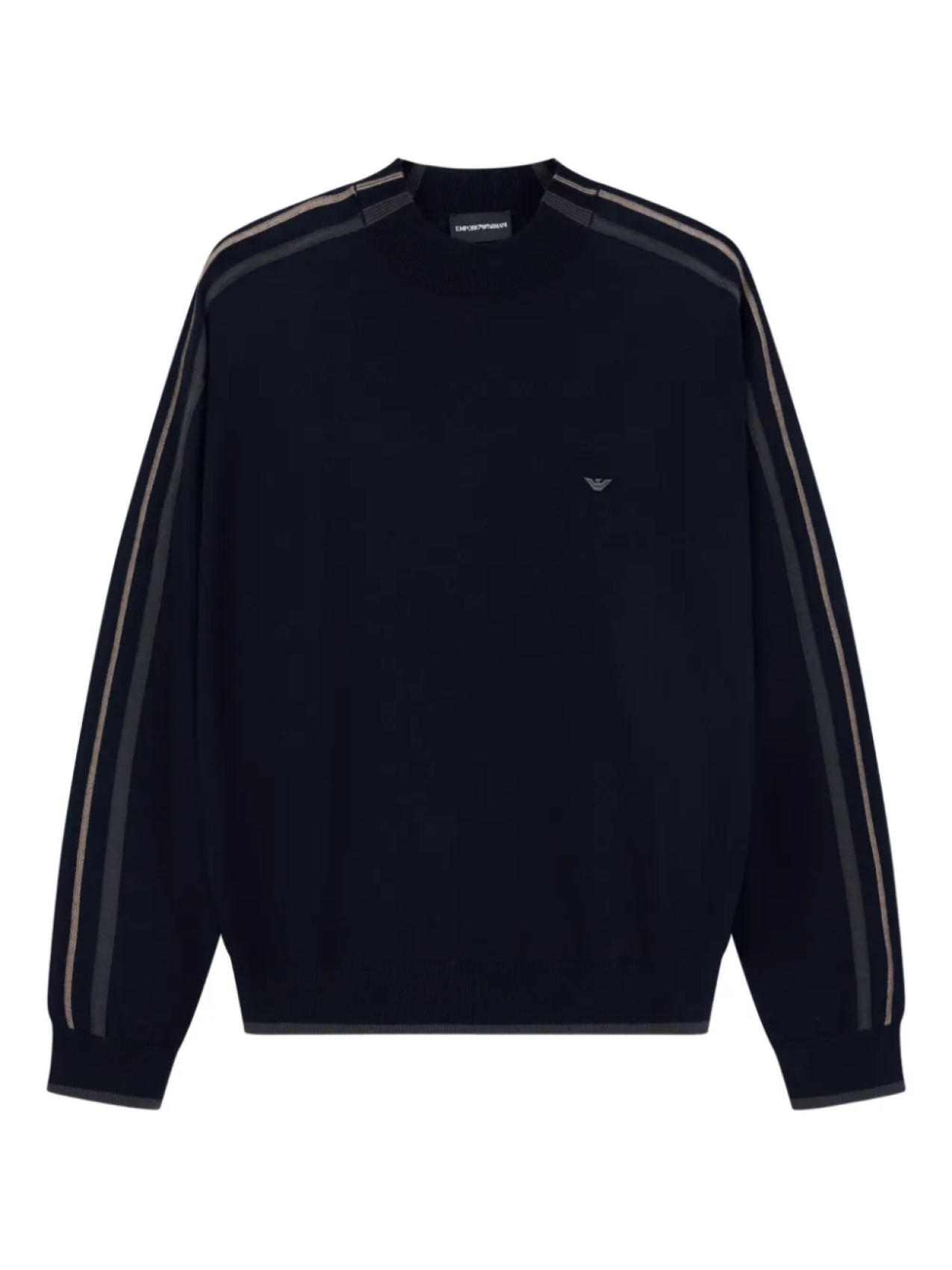 Свитер с полосками от Emporio Armani, синий
Свитер с полосками от Emporio Armani, синий