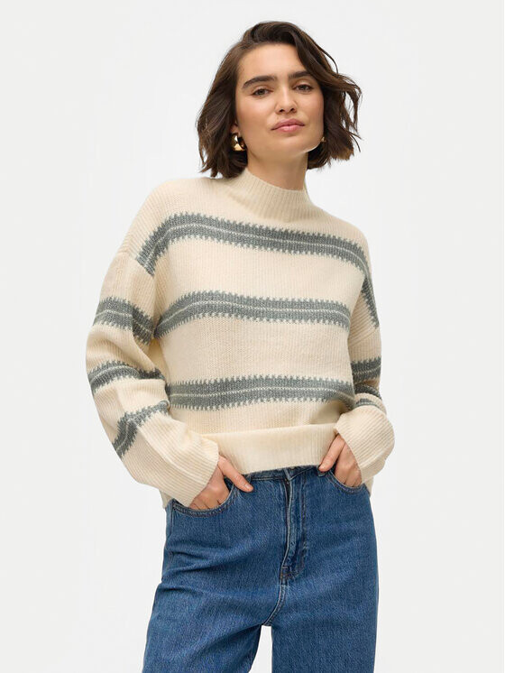 Свитер свободного кроя с высоким воротником Vero Moda, бежевый
Свитер свободного кроя с высоким воротником Vero Moda, бежевый