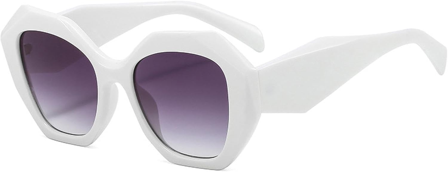 Ретро большие солнцезащитные очки неправильной формы для женщин, модные очки-гелевые очки, защита от УФ-излучения UV400, градиентные очки для мужчин VVTWSSW, White Gray Gradient
Ретро большие солнцезащитные очки неправильной формы для женщин, модные очки-гелевые очки, защита от УФ-излучения UV400, градиентные очки для мужчин VVTWSSW, White Gray Gradient