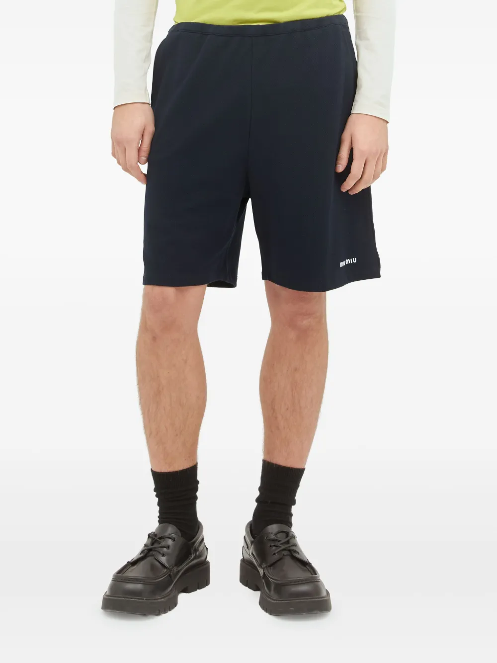 Шорты с логотипом MIU MIU, синий
Шорты с логотипом MIU MIU, синий