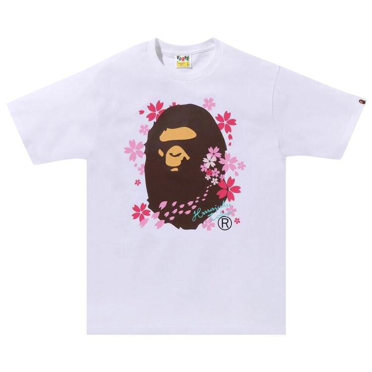 Футболка BAPE Sakura Ape Head 'White', белый 
Футболка BAPE Sakura Ape Head 'White', белый