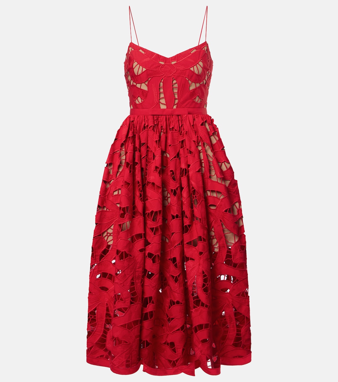 Льняное и хлопковое платье миди с бантом Self-Portrait, красный
Льняное и хлопковое платье миди с бантом Self-Portrait, красный