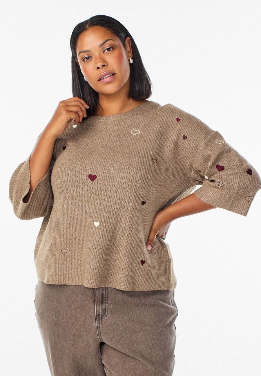 Джемпер Zizzi Jumper, Caribou Melange/Camel
Джемпер Zizzi Jumper, Caribou Melange/Camel