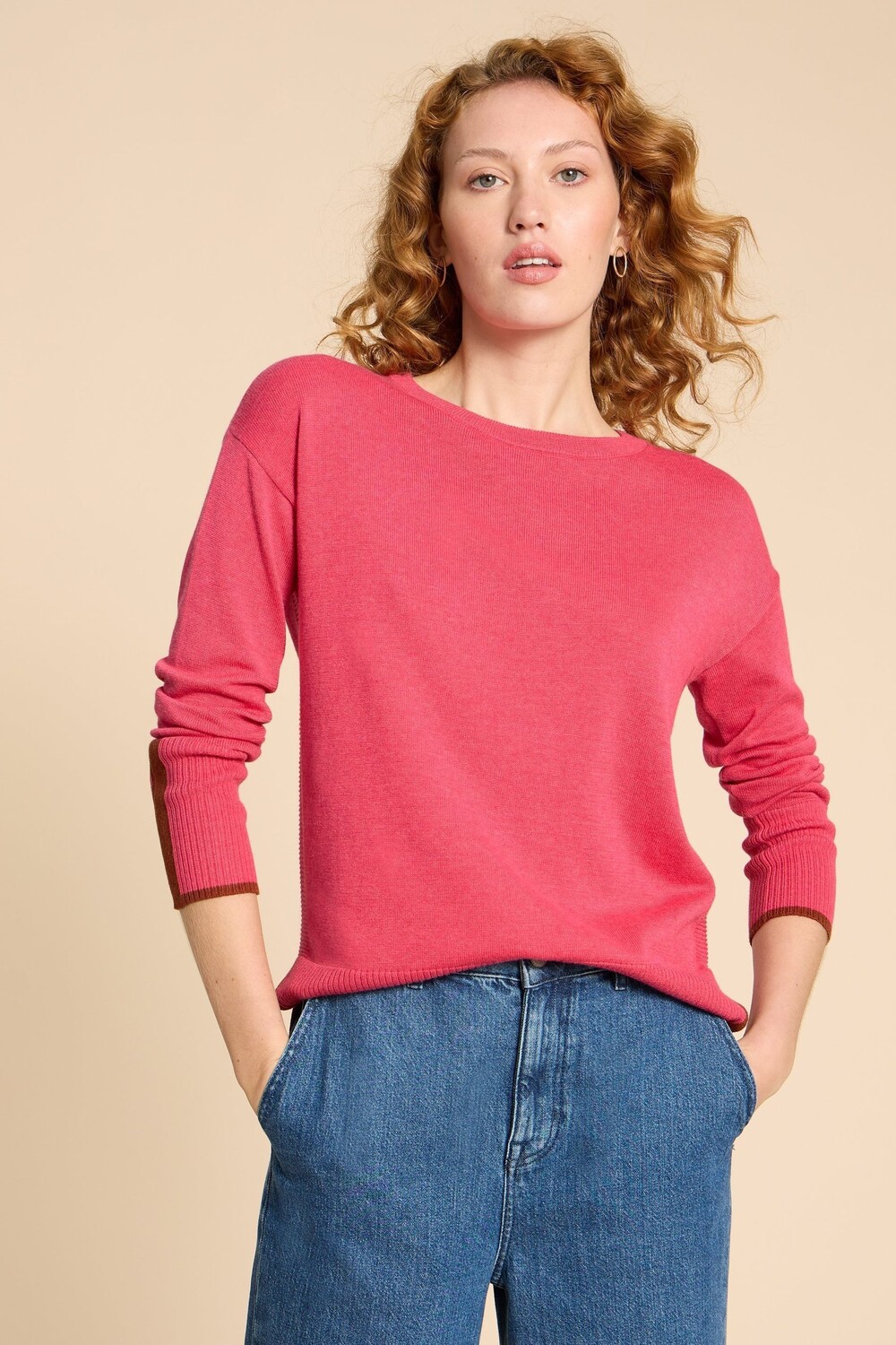 Оливковый свитер White Stuff, розовый 
Оливковый свитер White Stuff, розовый