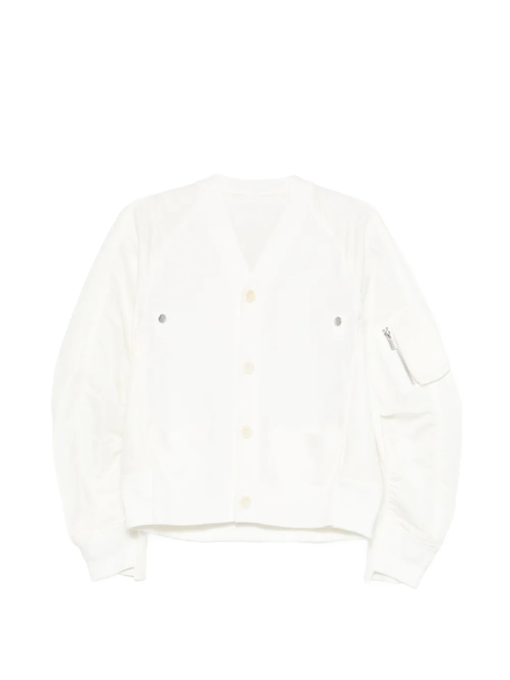 Кардиган с карманом на молнии Sacai, белый
Кардиган с карманом на молнии Sacai, белый