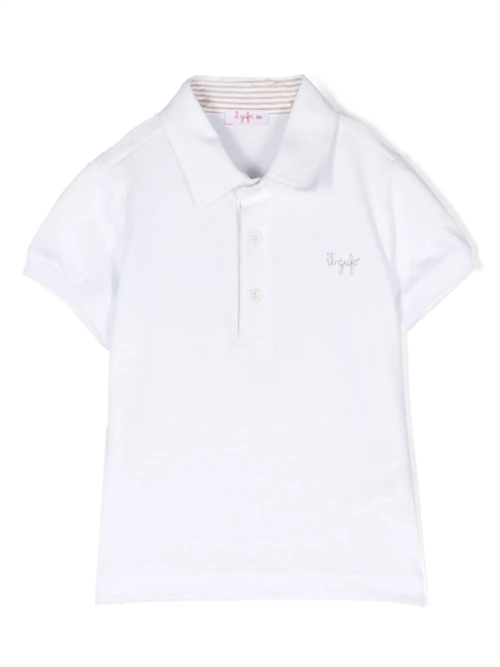 Рубашка поло с вышитым логотипом Il Gufo, белый
Рубашка поло с вышитым логотипом Il Gufo, белый