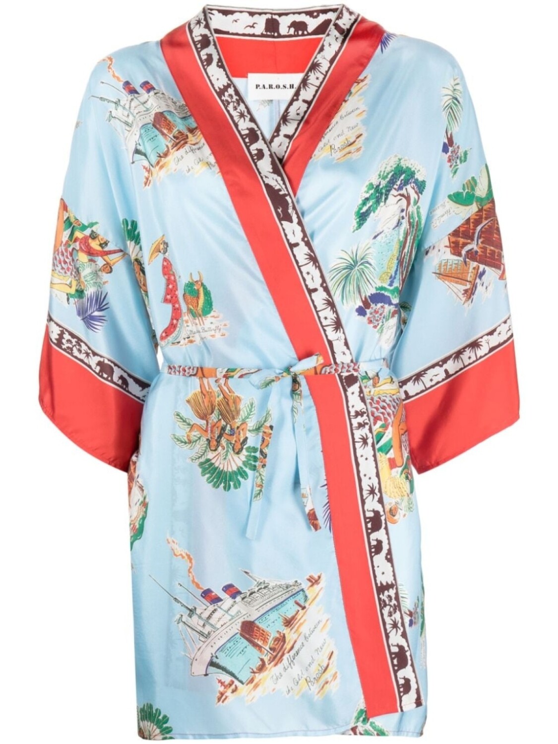 P.A.R.O.S.H. шелковое пончо с графичным принтом, синий
P.A.R.O.S.H. шелковое пончо с графичным принтом, синий