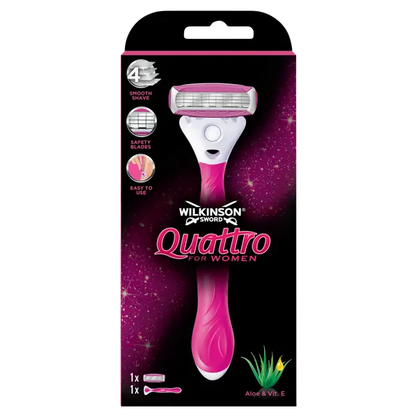 Бритва со сменными лезвиями, 1 шт. Wilkinson Sword quattro
Бритва со сменными лезвиями, 1 шт. Wilkinson Sword quattro