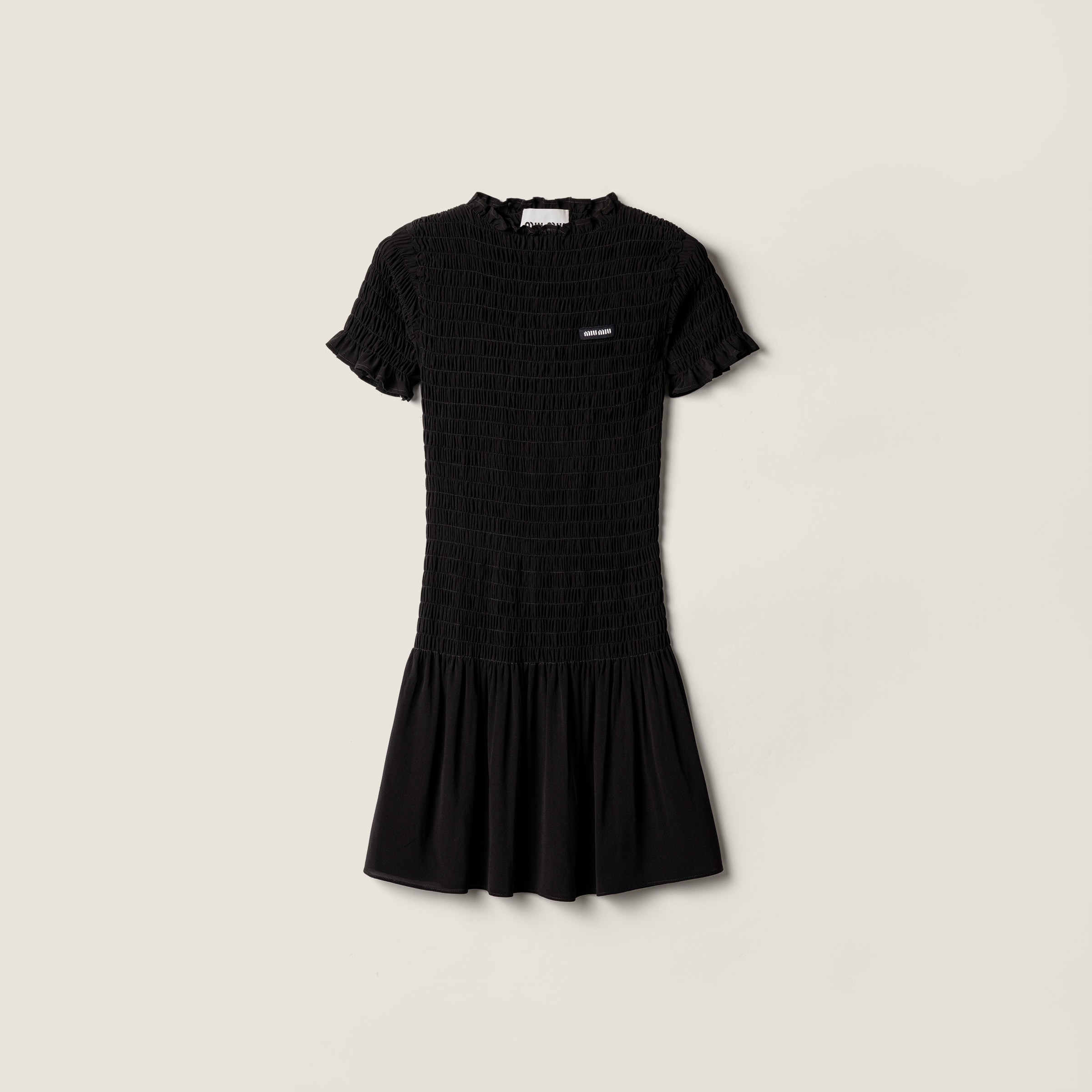 Мини-платье из крепа-жоржета MIU MIU, черное
Мини-платье из крепа-жоржета MIU MIU, черное