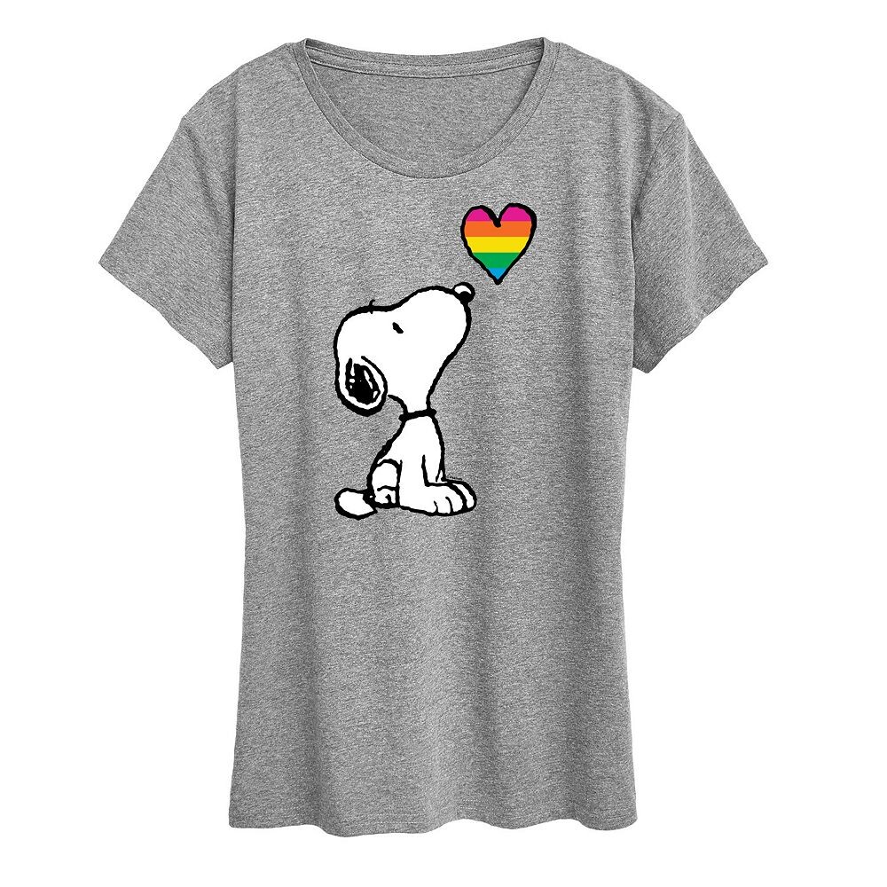 Женская футболка с рисунком Peanuts Snoopy Rainbow Heart Licensed Character, цвет Heather Gray
Женская футболка с рисунком Peanuts Snoopy Rainbow Heart Licensed Character, цвет Heather Gray