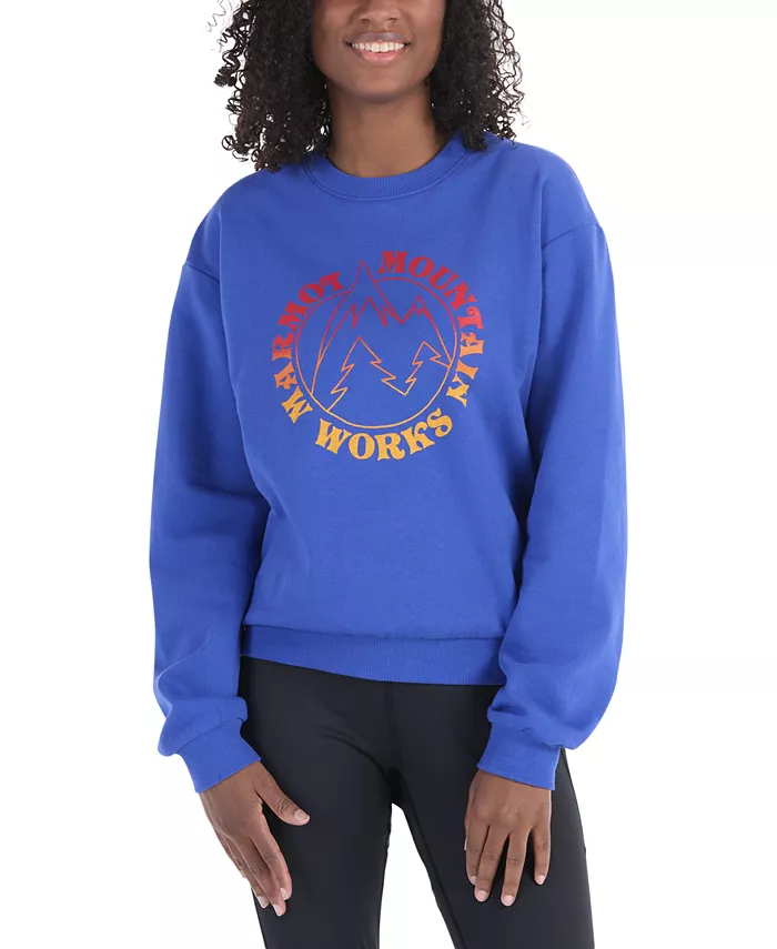 Женская толстовка Retro Mountain с круглым вырезом и свободным кроем Marmot, синий
Женская толстовка Retro Mountain с круглым вырезом и свободным кроем Marmot, синий