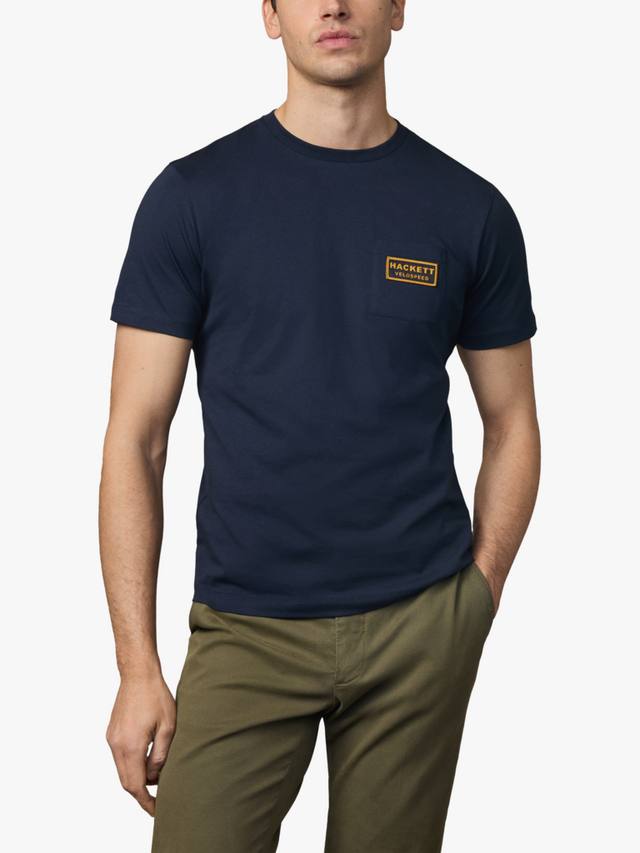 Хлопковая футболка с коротким рукавом и круглым вырезом Hackett London
Хлопковая футболка с коротким рукавом и круглым вырезом Hackett London