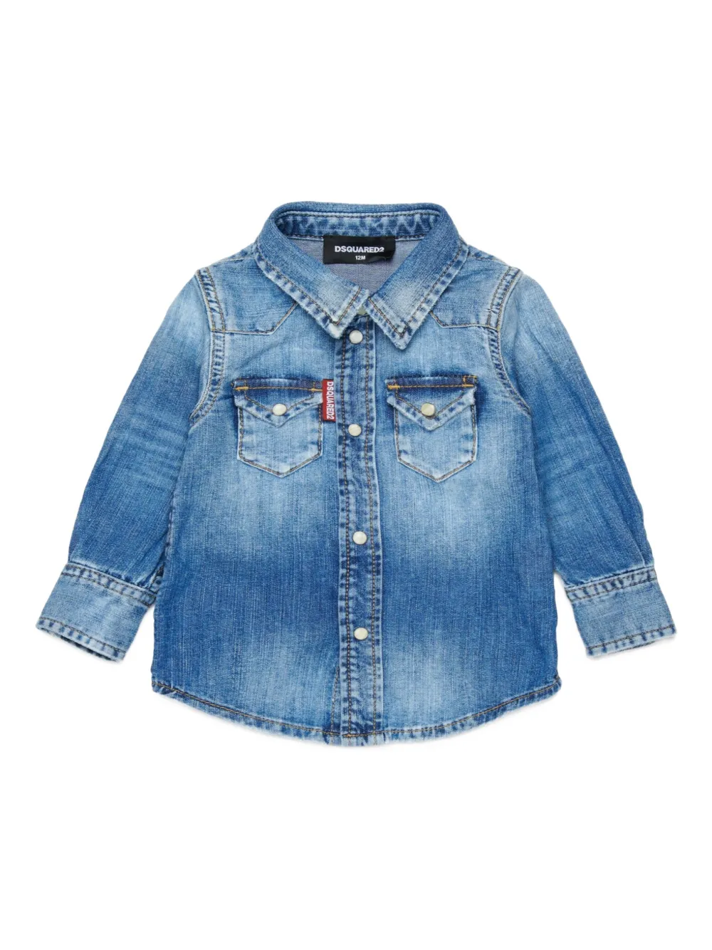 Джинсовая рубашка на пуговицах Dsquared2 Kids, синий
Джинсовая рубашка на пуговицах Dsquared2 Kids, синий