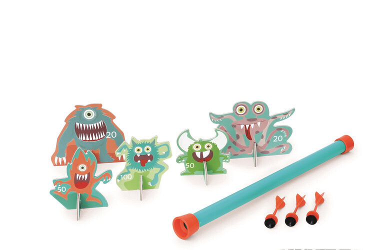 Духовой пистолет XL / 3 дротика на присосках / 5 мишеней Аркадная игра Creatures Scratch
Духовой пистолет XL / 3 дротика на присосках / 5 мишеней Аркадная игра Creatures Scratch