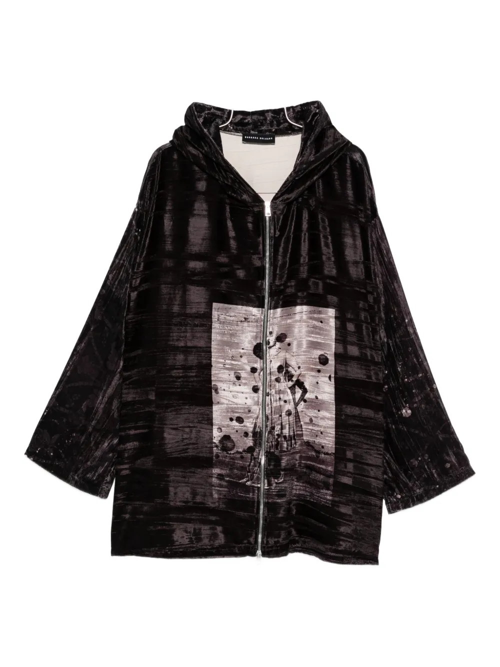 Бархатное худи с графичным принтом Barbara Bologna, черный
Бархатное худи с графичным принтом Barbara Bologna, черный