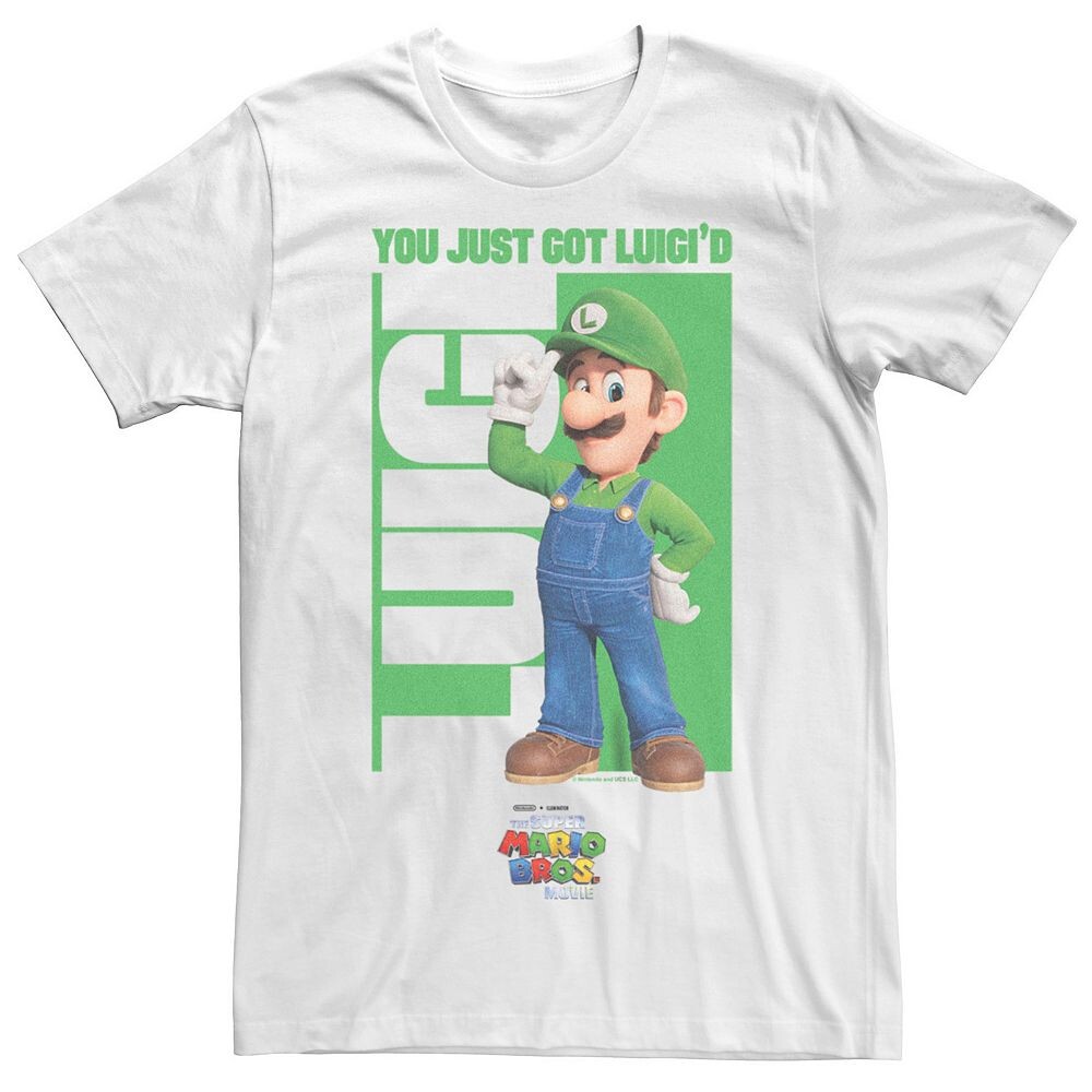 Футболка Big & Tall с изображением Super Mario Bros. Luigi You Just Got Luigi'd Licensed Character, белый
Футболка Big & Tall с изображением Super Mario Bros. Luigi You Just Got Luigi'd Licensed Character, белый