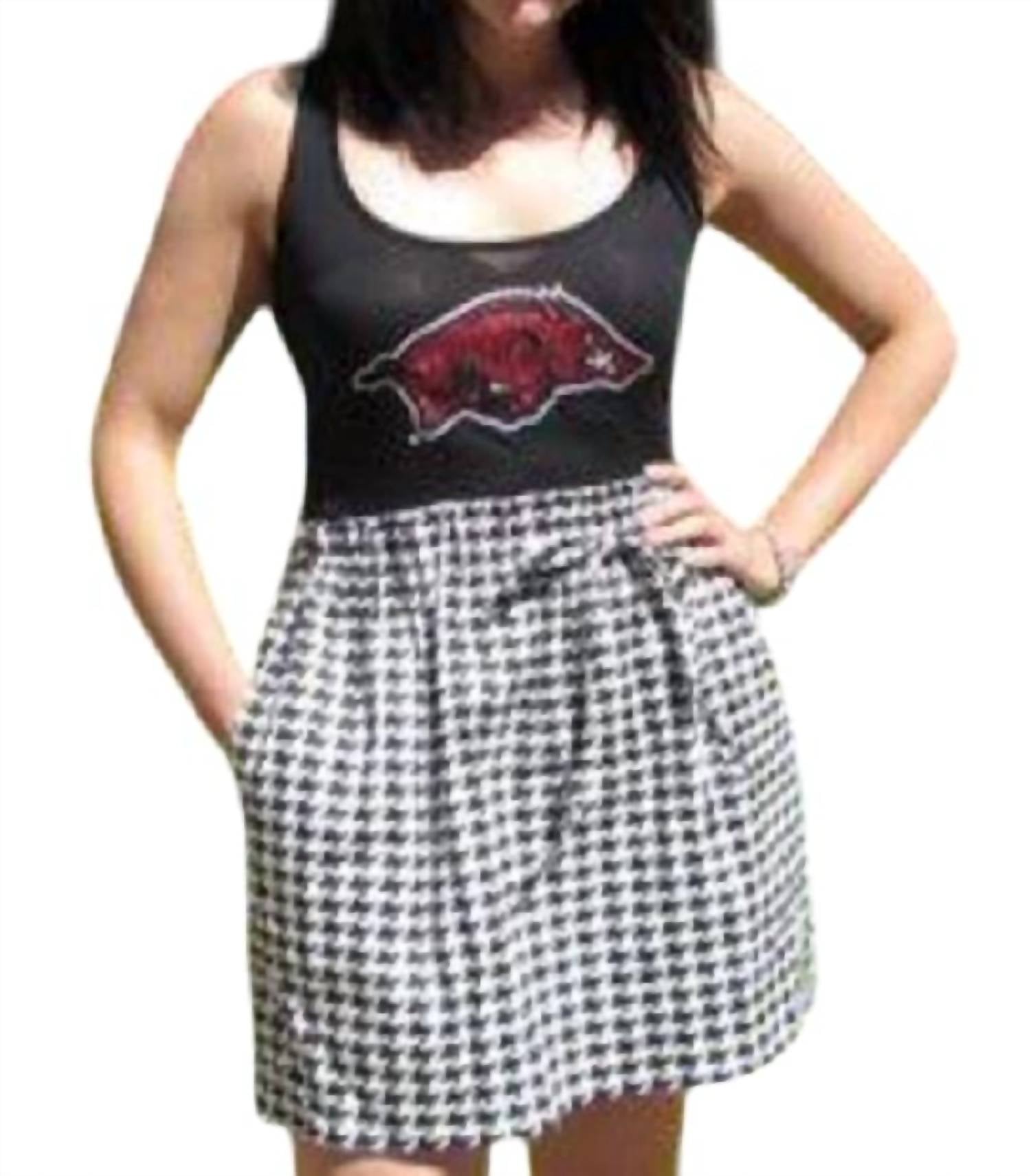 Платье с логотипом Университета Арканзаса и узором «гусиная лапка» черного цвета Gameday Couture
Платье с логотипом Университета Арканзаса и узором «гусиная лапка» черного цвета Gameday Couture