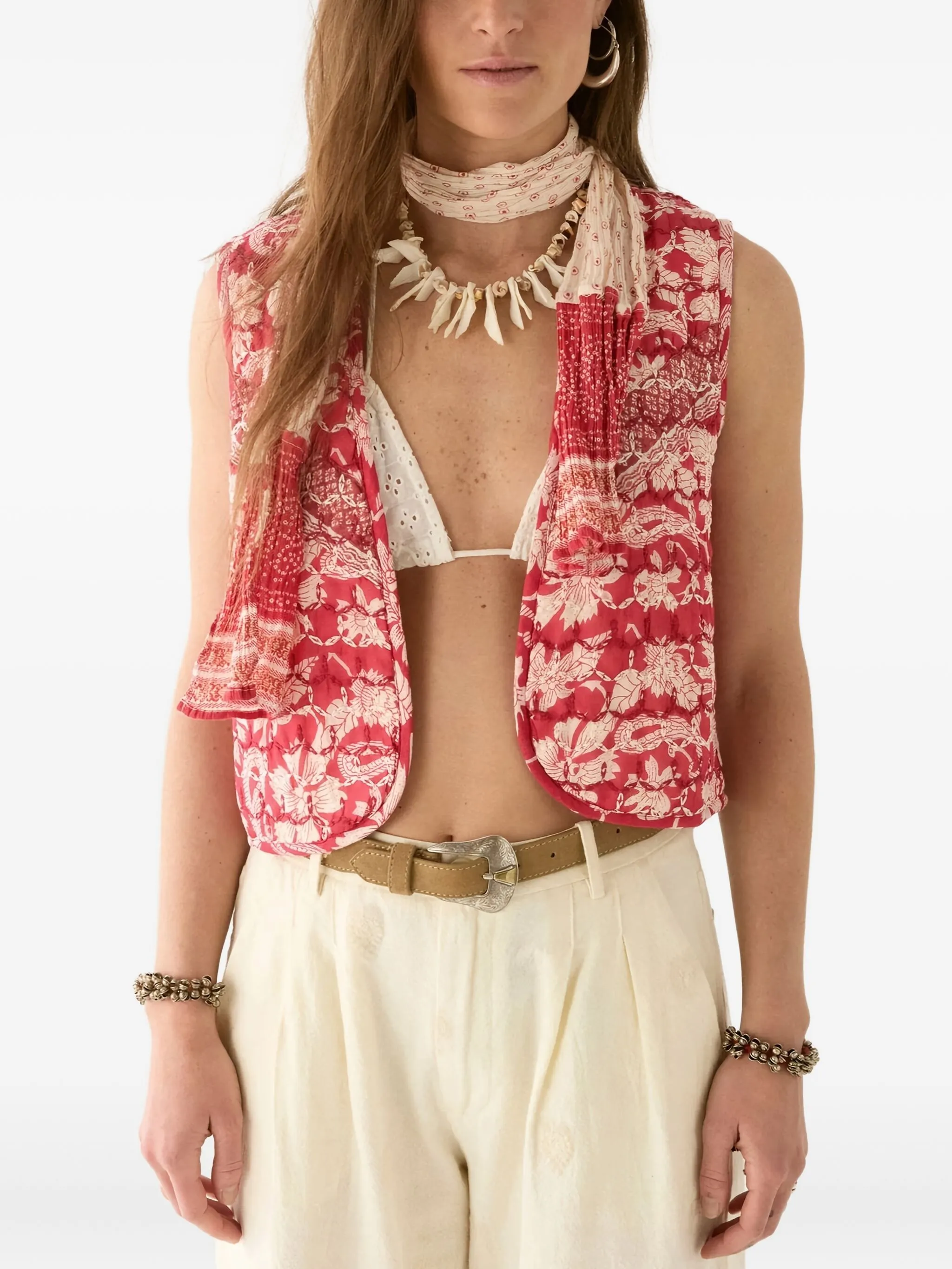 Стеганый жилет с цветочным принтом Maison Hotel, красный
Стеганый жилет с цветочным принтом Maison Hotel, красный