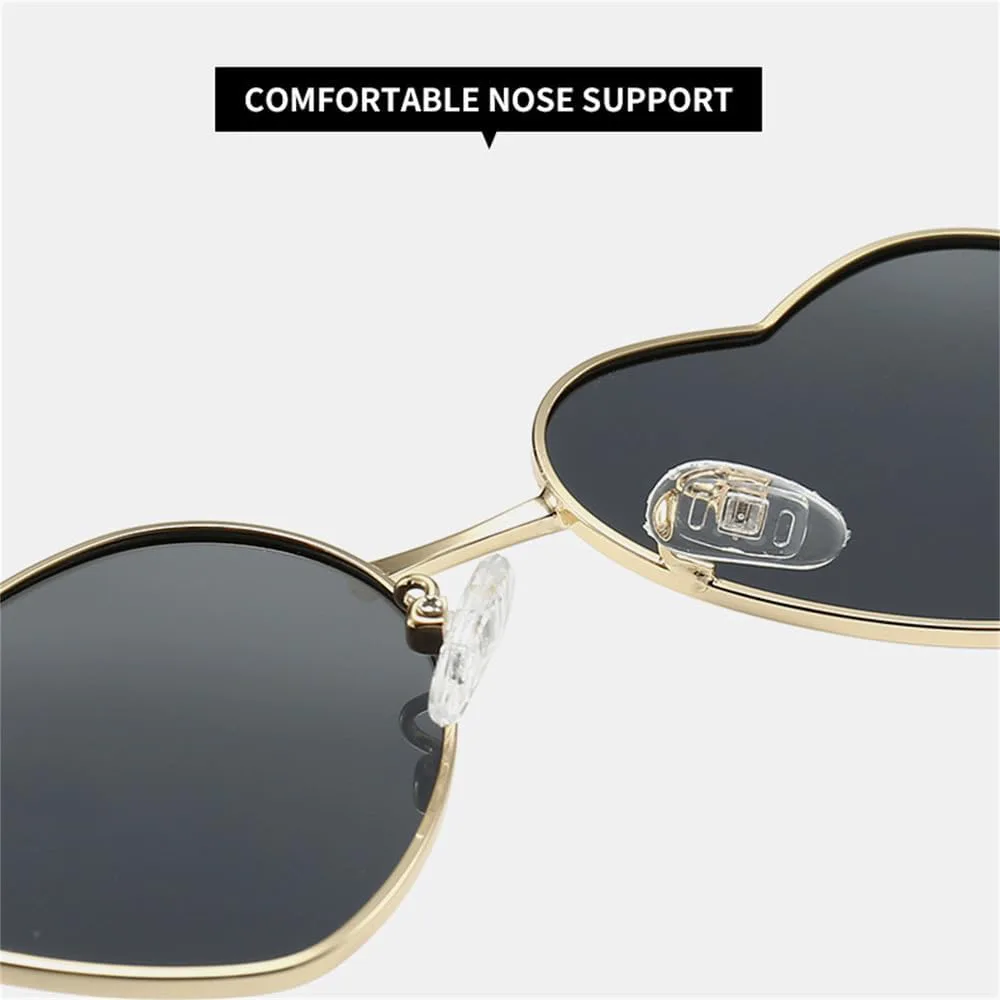 Солнцезащитные очки в форме сердца для женщин, цветные линзы из поликарбоната, металлическая оправа, шарнирное крепление, защита от УФ-излучения UV400 generic, C1
Солнцезащитные очки в форме сердца для женщин, цветные линзы из поликарбоната, металлическая оправа, шарнирное крепление, защита от УФ-излучения UV400 generic, C1