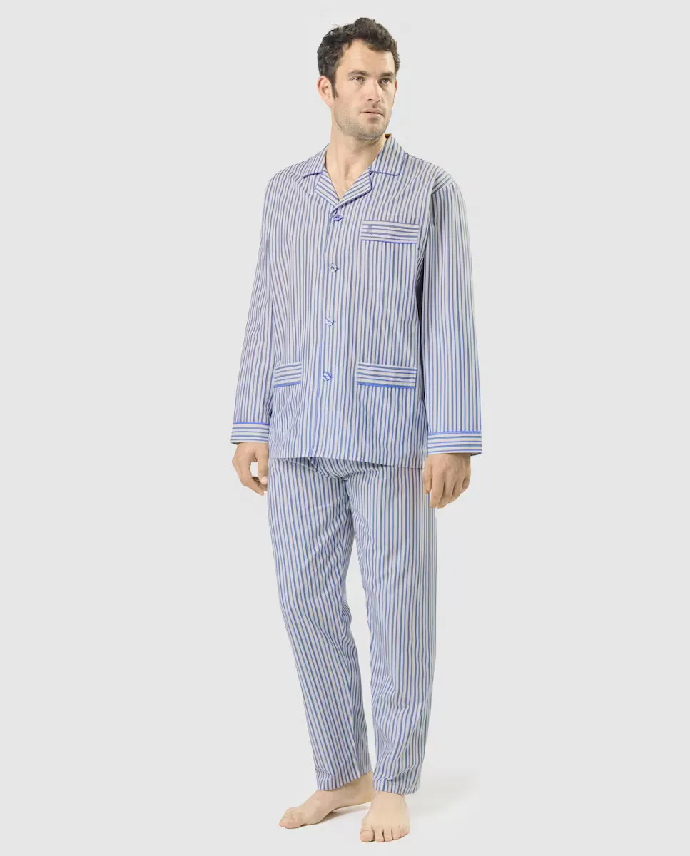 Мужская длинная белая тканевая пижама El Búho Nocturno, голубой
Мужская длинная белая тканевая пижама El Búho Nocturno, голубой