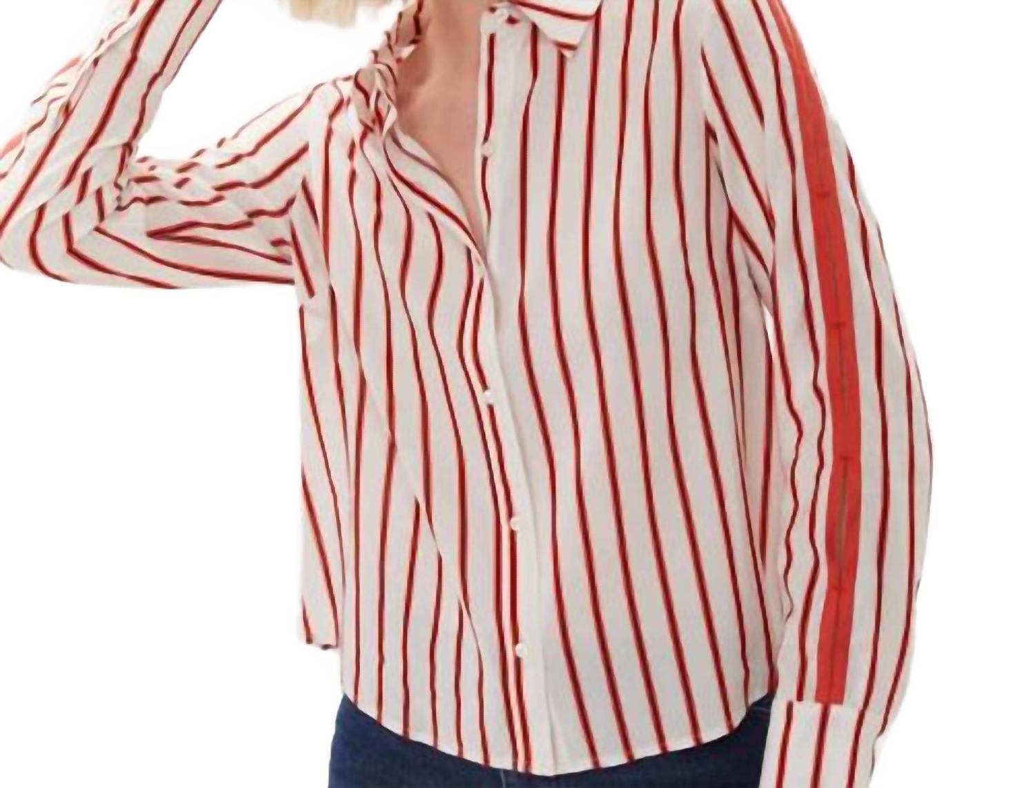 Рубашка Davis в полоску с твилом цвета мака Ecru, Poppy Stripe
Рубашка Davis в полоску с твилом цвета мака Ecru, Poppy Stripe