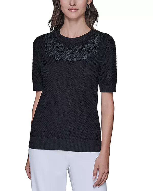 Свитер с цветочной отделкой Karl Lagerfeld Paris, черный
Свитер с цветочной отделкой Karl Lagerfeld Paris, черный