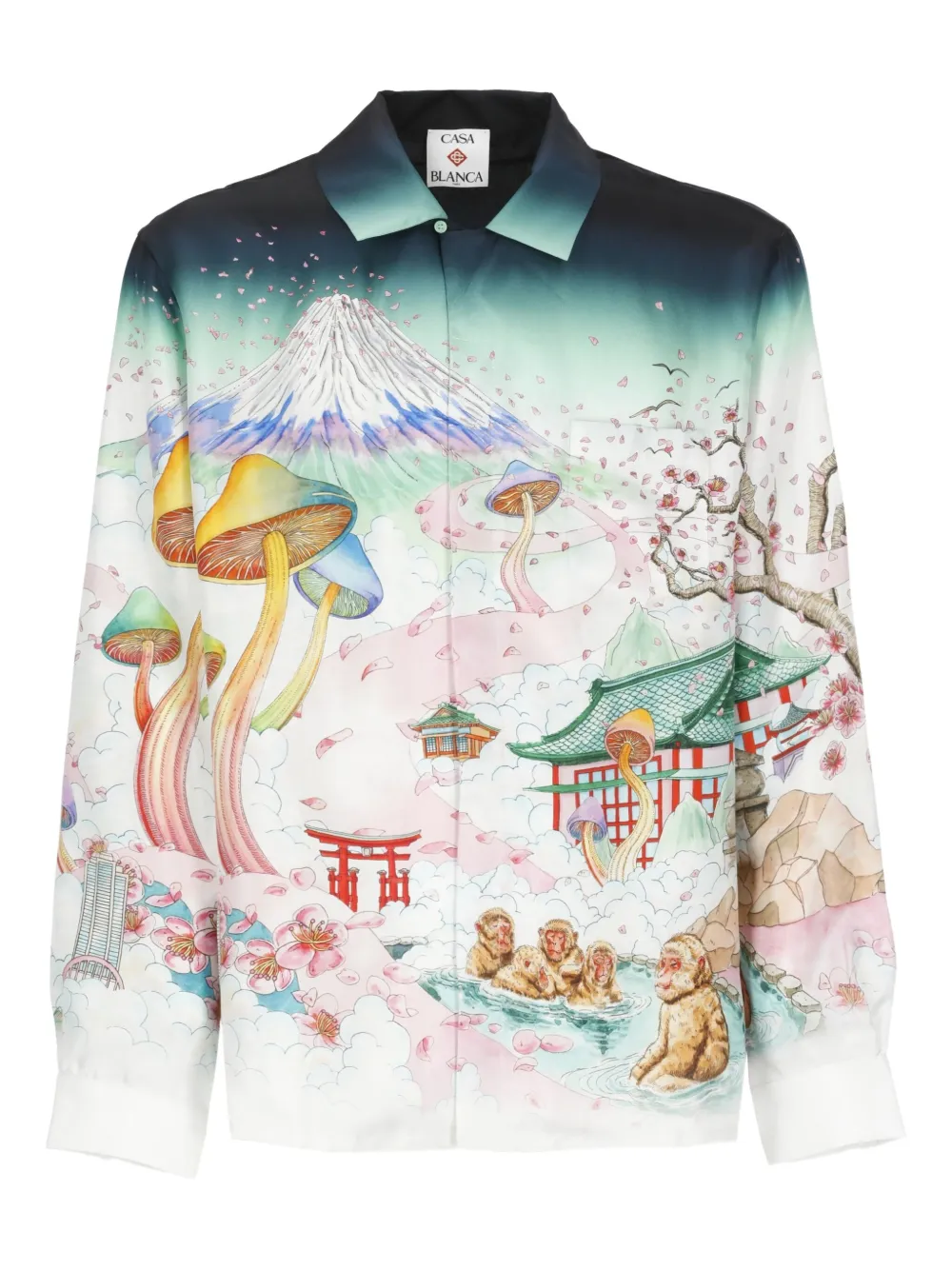 Рубашка из шелка с принтом Casablanca, белый
Рубашка из шелка с принтом Casablanca, белый